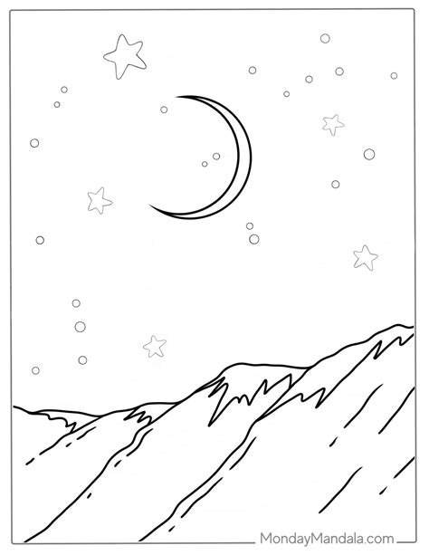 20 Moon Coloring Pages (Free PDF Printables)