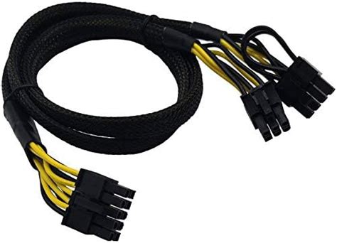 COMeap 10 Pin to 8 Pin (6+2) 6 Pin PCIe GPU Power Adapter Sleeved Cable ...