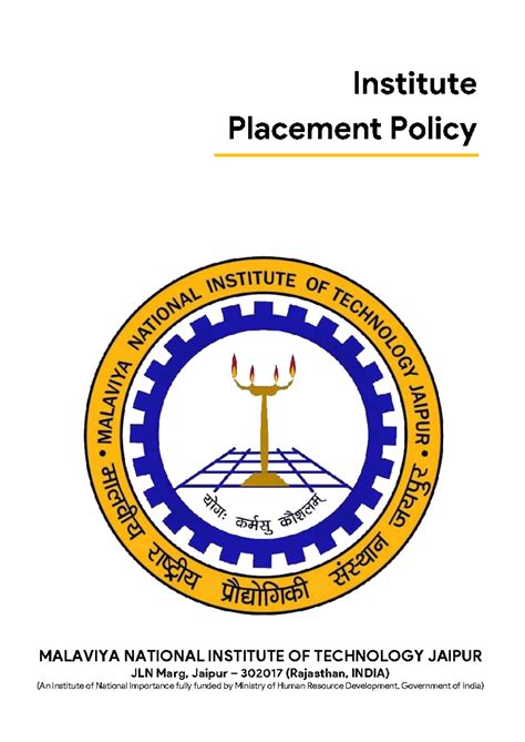 Institute Placement Policy - MNIT Jaipur - Studocu