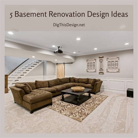 5 Basement Renovation Design Ideas - Dig This Design