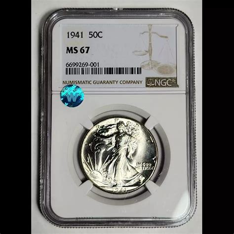 1941 Walking Liberty Half Dollar NGC MS-67 Sight White - Bob Paul Rare ...