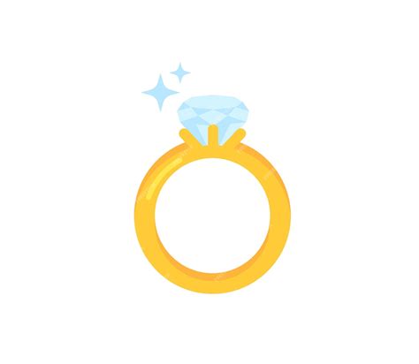Premium Vector | Diamond ring vector isolated icon. Emoji illustration. Diamond ring vector emoticon