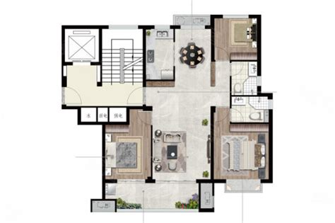 106平米三室一厅装修图，温馨时尚的家居空间-模范家装修网