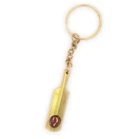 Brass Cricket Bat and Ball Metal Keychain for cricket lovers – MARINERSKART