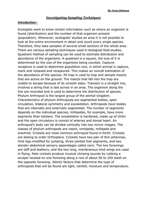 Image result for Sampling Methods in Biology