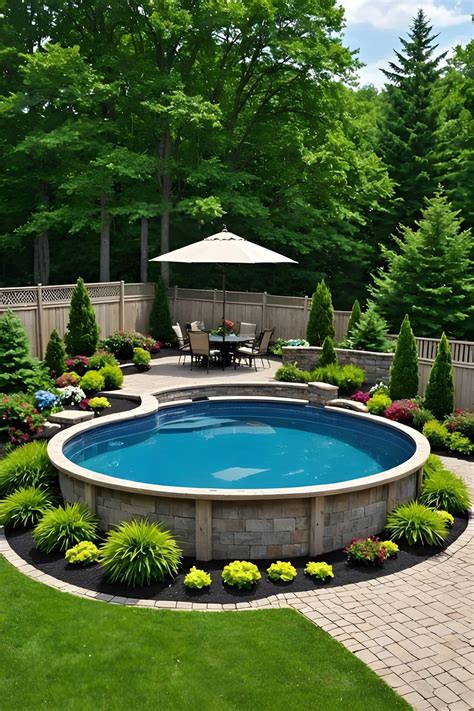 Pin by Lisa Russell on ABOVE GROUND POOL DESIGNS | Outdoor pool area ...