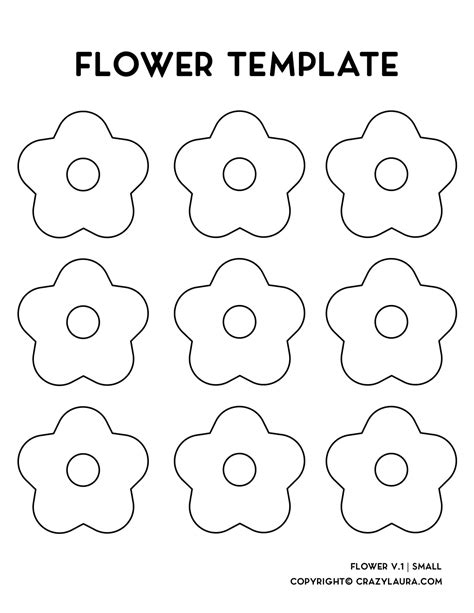 Small Flower Pattern Printable Template