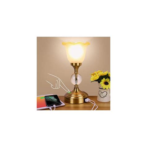 Buy Touch Control Table Lamp, Bedside Lamp with 2 USB Charging Ports, 3 ...