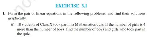 Image result for Class 10 Maths Exercise 3.1