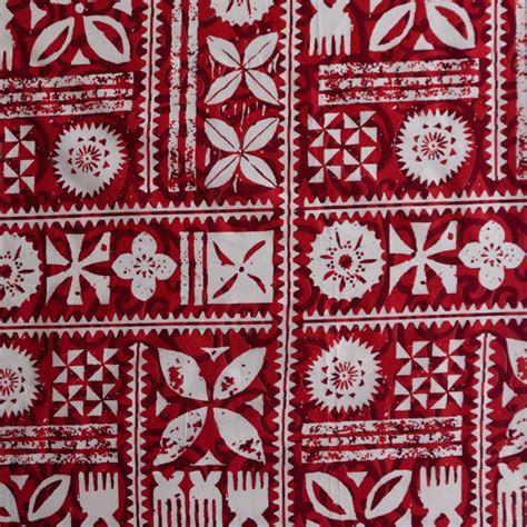 Traditional Polynesian Tapa Design | Cotton Fabric - Etsy