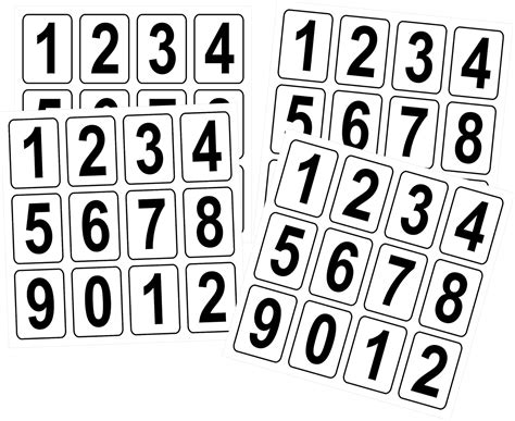 IMPRINT Self Adhesive Number Labels/Stickers Pack of 100, Bigger Size ...
