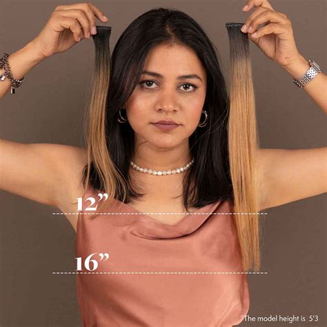 Buy Medium Brown Highlights Hair Extensions Online in India - Gemeria Hair