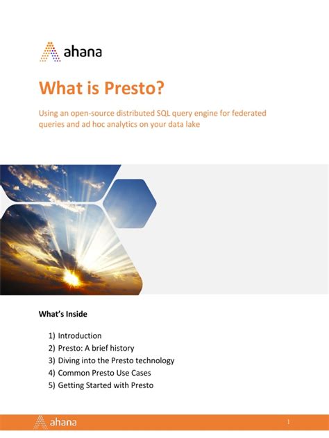 Image result for Tutorial Presto 2014