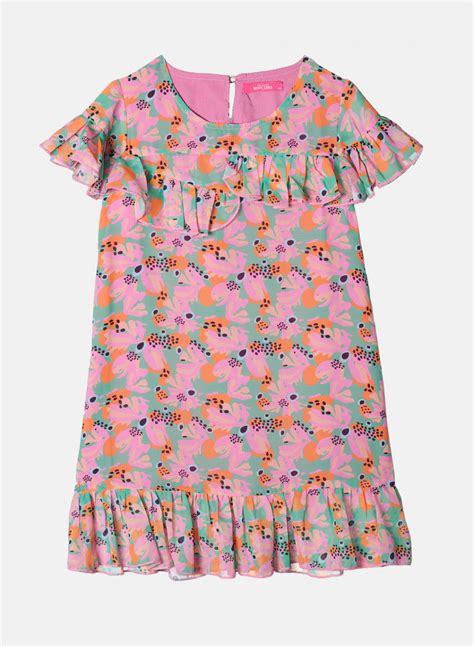Buy Girls Multi Color Printed Dress Online in India - Monte Carlo