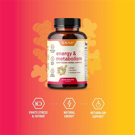 Buy Snap Supplements Natural Energy & Metabolism Booster - Healthy ...