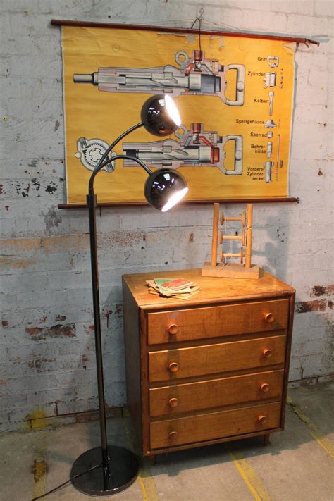 Retro floor lamp. Retro style lamp available in chrome and gun metal ...