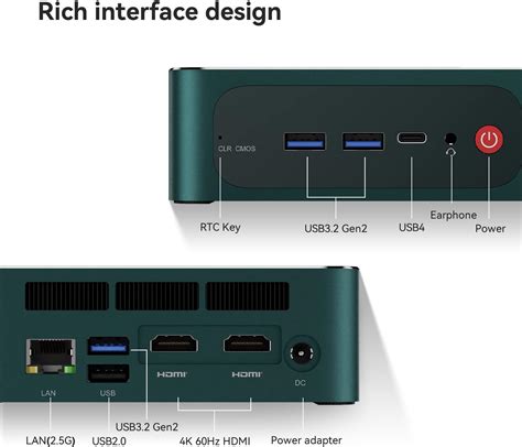 Buy Beelink Mini PC, AMD Ryzen 7 6800H(8C/16T, Up to 4.7GHz), 32G DDR5 ...