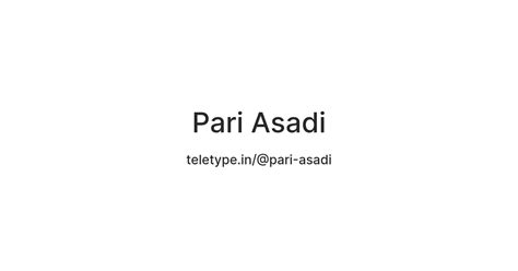 Pari Asadi — Teletype
