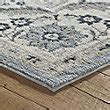 Patmos Performance Area Rug with Traditional Motifs & Cool-Hued Palette