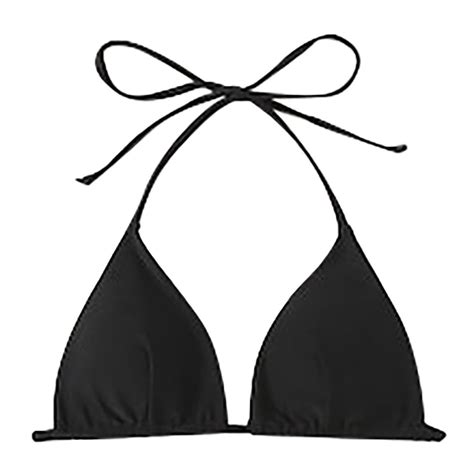 NIEWTR Women's String Bikini Top, Padded Halter Triangle Swimsuit ...