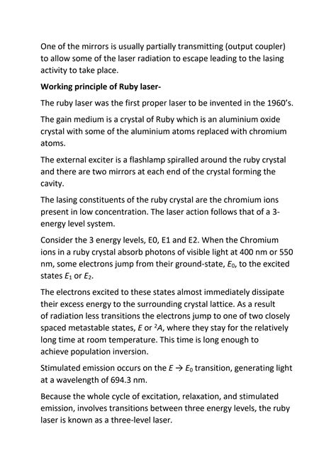 Image result for Ruby Laser Working Principle