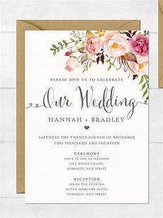 Wedding Invitations Layout Design by 16 Printable Wedding Invitation Templates You Can Diy Wedding Invitations Layout Design