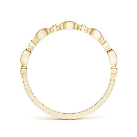 Lab-Grown Pave, Bezel Diamond Motifs Wedding Ring