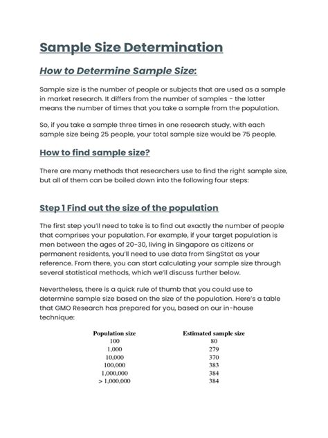 Image result for Sample Size Determination Methods