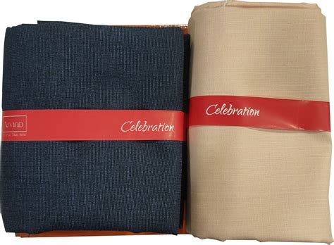 Arvind Cotton Blend Self Design Shirt & TrouserFabric – Mansfab