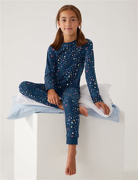 Buy Pure Cotton Star Pyjamas (6-16 Yrs) at Marks & Spencer