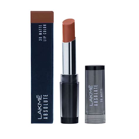 Buy Lakme Absolute 3D Lipstick, British Brown, 3.6 g Online at Low ...