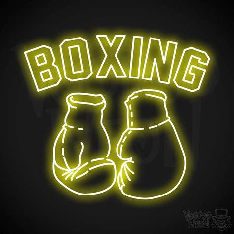 Indoor Tennis Personalized Boxing Metal Wall Art LED Light - Custom ...