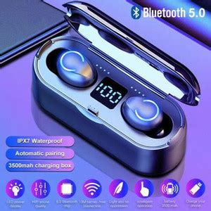 AJFuture Exclusive Earbuds F9 Wireless with Power Bank LED Display Fast ...