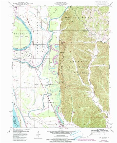 Classic USGS Wolf Lake Illinois 7.5'x7.5' Topo Map – MyTopo Map Store