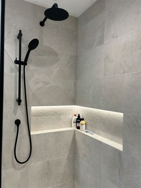 LED Shower Niche | Shower niche, Bathroom redesign, Modern bathroom design
