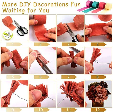 Buy 8 Rolls Rainbow Crepe Paper Streamers,Rainbow Party Decorations for ...