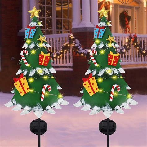 Amazon.com: Juegoal 2 Pack Christmas Tree Outdoor Decorations, 41 ...