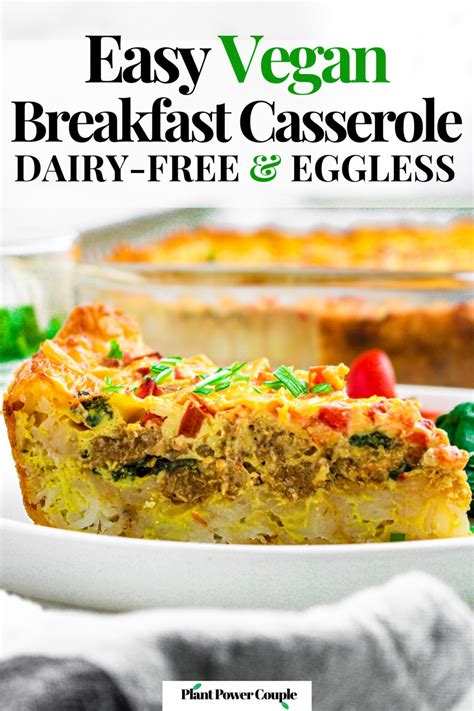 Vegan Breakfast Casserole with Tater Tots (no egg, no dairy)