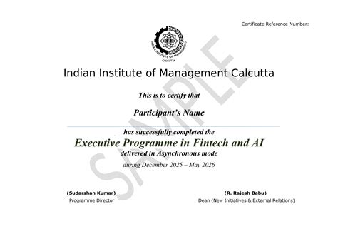 Executive Programme in Fintech and AI (EPFAI) | IIM Calcutta