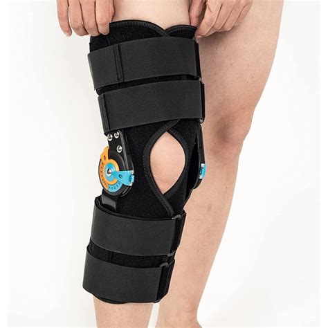 Hinged ROM Knee Brace Post Op Knee Immobilizer for Arthritis, ACL, MCL ...