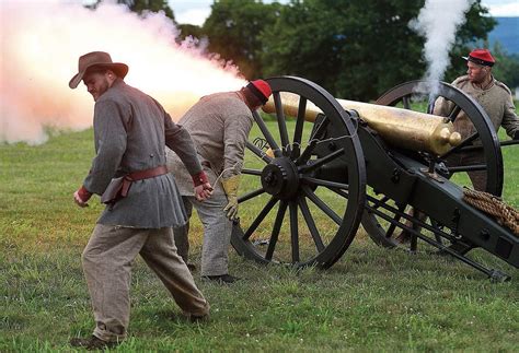 Civil War Cannons Firing