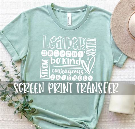 Leader Adjective Screen Print Transfer Ready To Press / Leader Adjecti ...