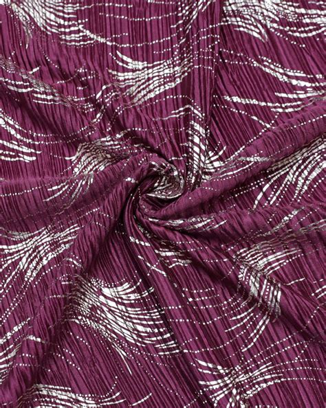 POLYESTER SATIN PLEATED FOIL PRINT FABRIC ( WIDTH 58 INCHES ) – Sahni Fabs