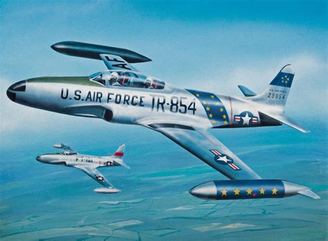Lockheed p-80/f-80 shooting star, jet, art, painting, aviation, war ...