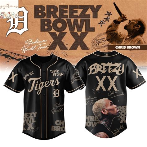 Detroit Tigers x Chris Brown Breezy Bowl XX World Tour 2025 Baseball ...