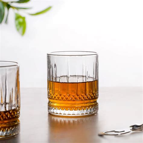 Set Of 6 Premium Ribbed Whiskey Glasses 220ml Online - Premium Whiskey ...