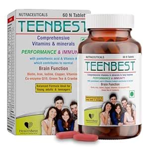 Healthbest Teen Multivitamin Tablets - Daily Vitamins for Teenagers ...
