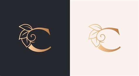 Schönheitssalon Frau Stil Logo C Design | Premium Vektor
