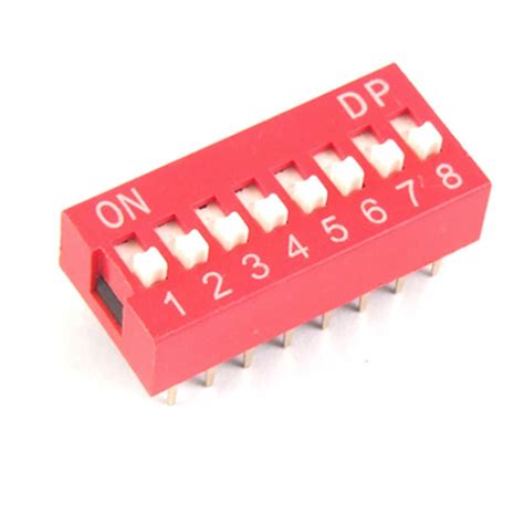 ELECTROPRIME 10 Pcs 2.54mm Pitch 8 Position Slide Style DIP Switches ...