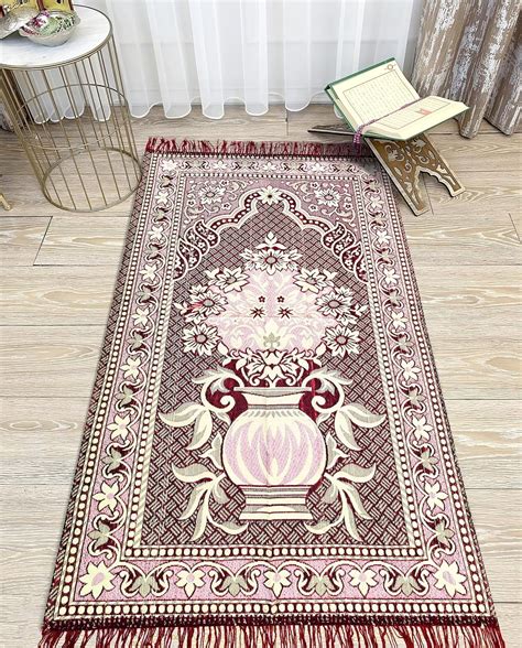 Buy PRISCILLA Cotton Musallah Janamaz Mat 4 x 2 Feet - Islamic Prayer ...